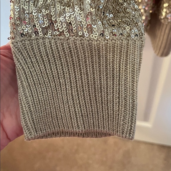 Calvin Klein Sequin Knit Hi Lo Sweater - Picture 4 of 7
